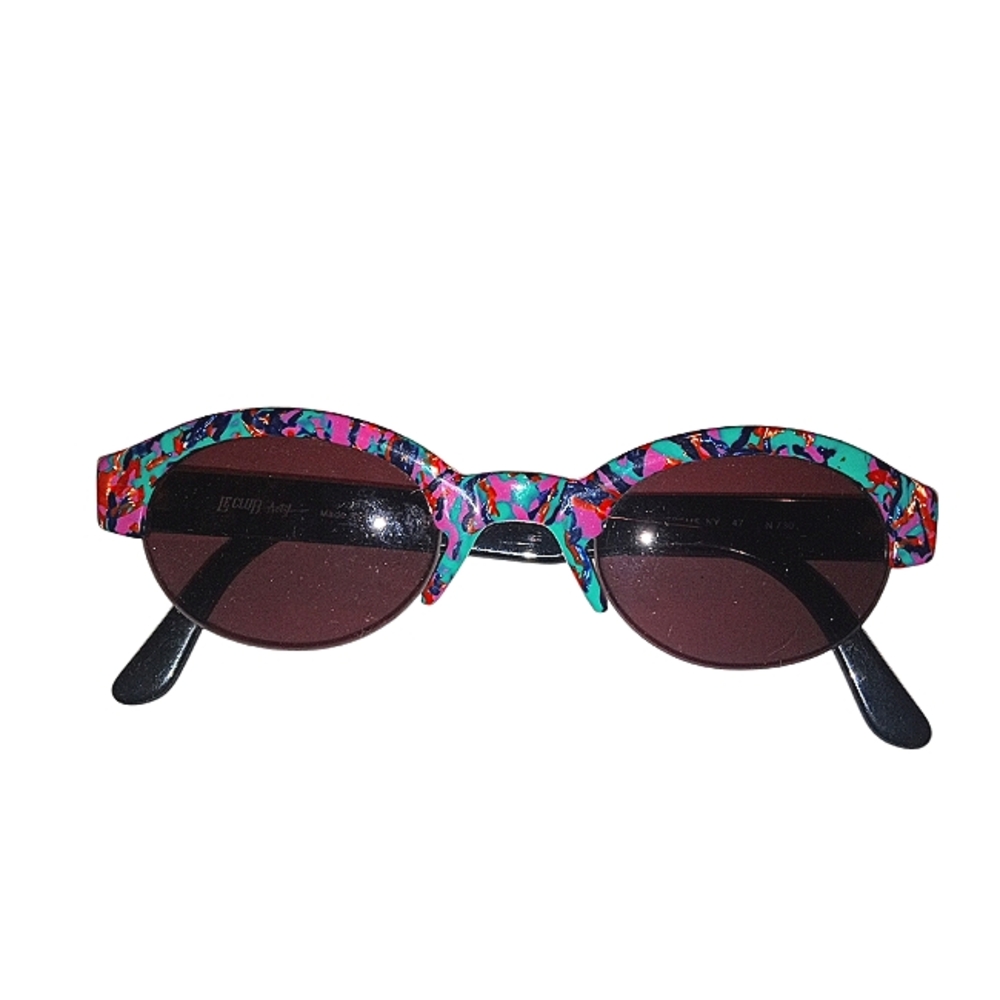 Vintage 80s Le Club Actif Colorful Women's Sunglasses